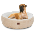 Mason Fabric Round Plush Pet Bed